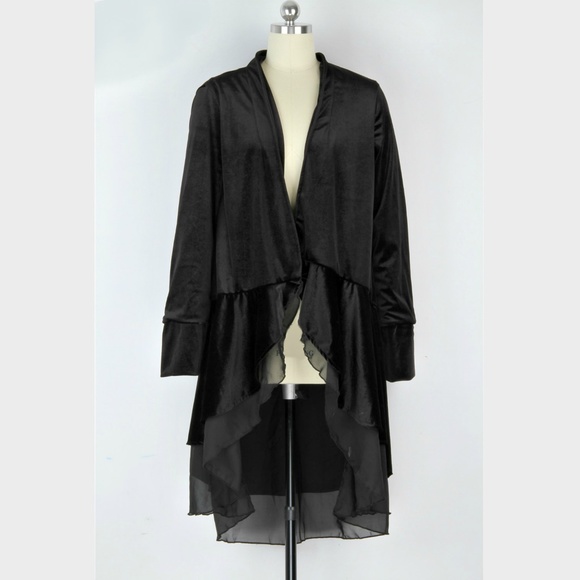 Velvet Cape Cardigan - Picture 6 of 7